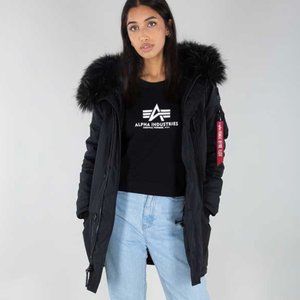 Alpha Industries ❄️ 😍 Polar Jacket ❄️ 😍ALL BLACK Size M